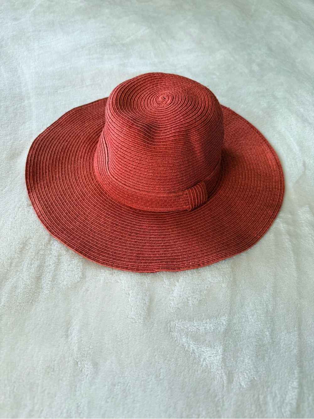 Pins And Needles Terracotta Red Wide-Brim Straw Hat